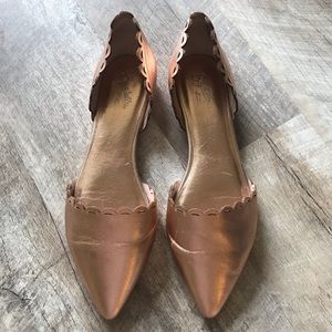 Seychelles Rose Gold Metallic Flats